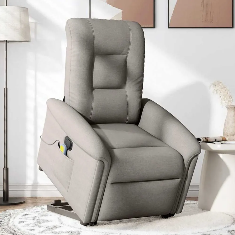 vidaXL Fauteuil inclinable de massage Tissu