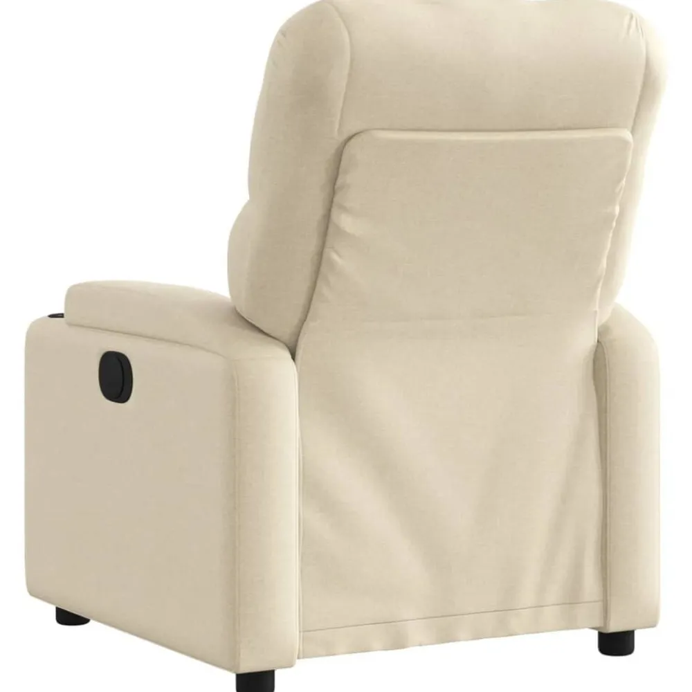 Fauteuils Et Chaises-vidaXL Fauteuil inclinable Crème Tissu Crème