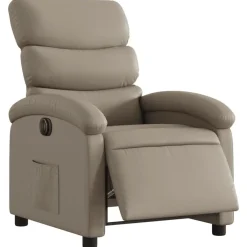 Fauteuils Et Chaises-vidaXL Fauteuil inclinable électrique Similicuir Cappuccino