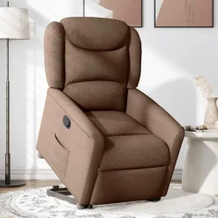 Fauteuils Et Chaises-vidaXL Fauteuil inclinable Tissu Marron