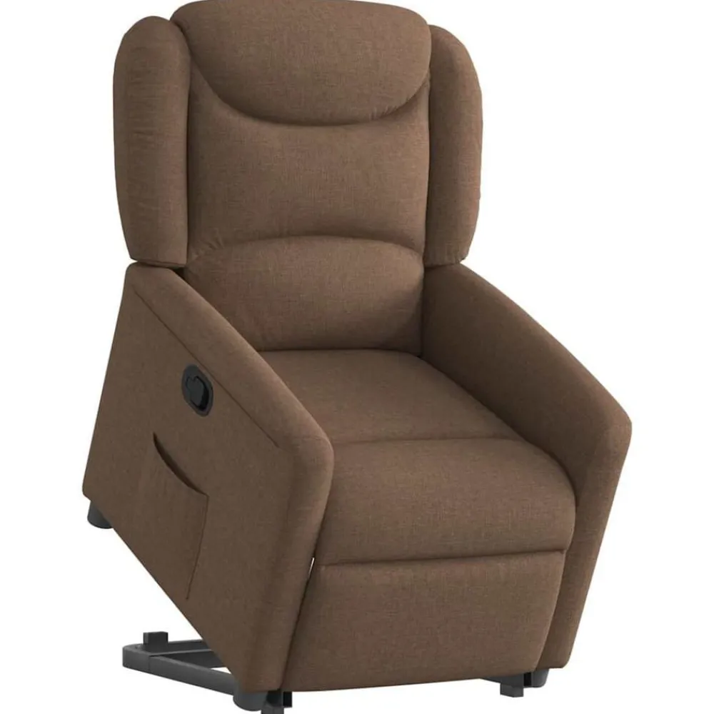 Fauteuils Et Chaises-vidaXL Fauteuil inclinable Tissu Marron