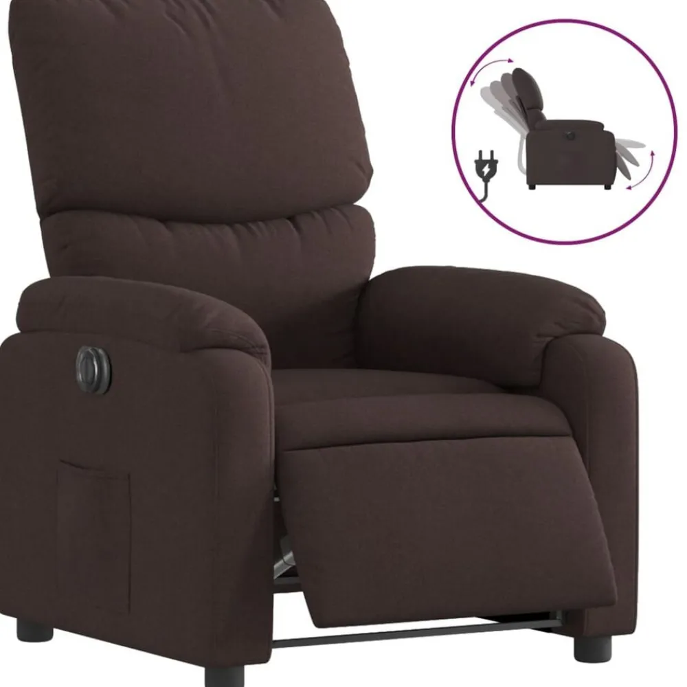 vidaXL Fauteuil inclinable électrique Tissu