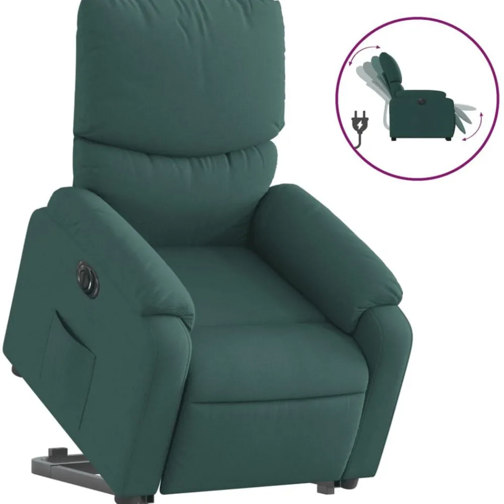 vidaXL Fauteuil inclinable électrique tissu