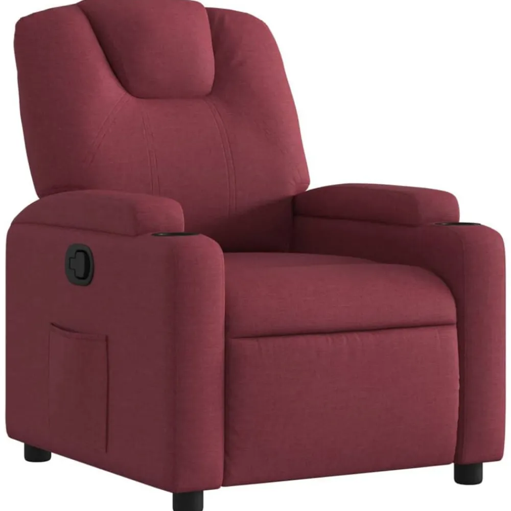 Fauteuils Et Chaises-vidaXL Fauteuil inclinable Tissu Rouge bordeaux