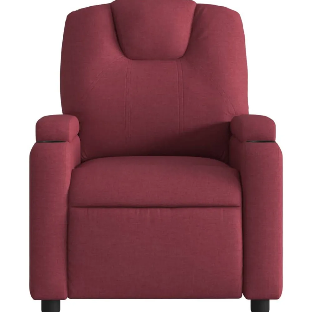Fauteuils Et Chaises-vidaXL Fauteuil inclinable Tissu Rouge bordeaux