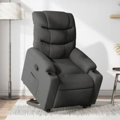 Fauteuils Et Chaises-vidaXL Fauteuil inclinable Tissu Gris foncé
