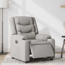 Fauteuils Et Chaises-vidaXL Fauteuil inclinable électrique tissu Gris nuage