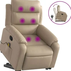 vidaXL Fauteuil inclinable de massage Similicuir