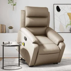 vidaXL Fauteuil inclinable de massage Similicuir