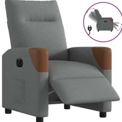 vidaXL Fauteuil inclinable électrique Tissu