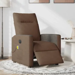 vidaXL Fauteuil inclinable de massage électrique tissu