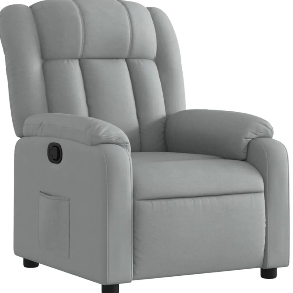 Fauteuils Et Chaises-vidaXL Fauteuil inclinable en tissu Gris clair