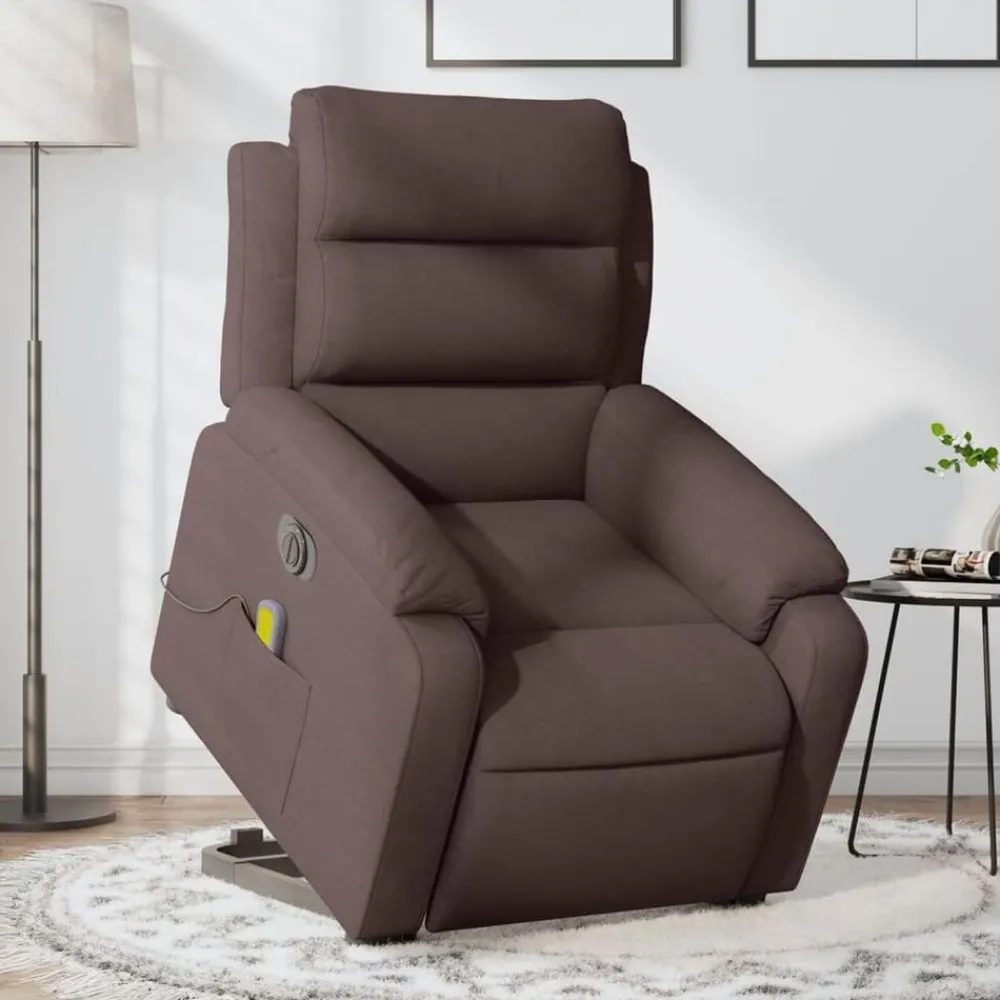 vidaXL Fauteuil inclinable de massage électrique Tissu