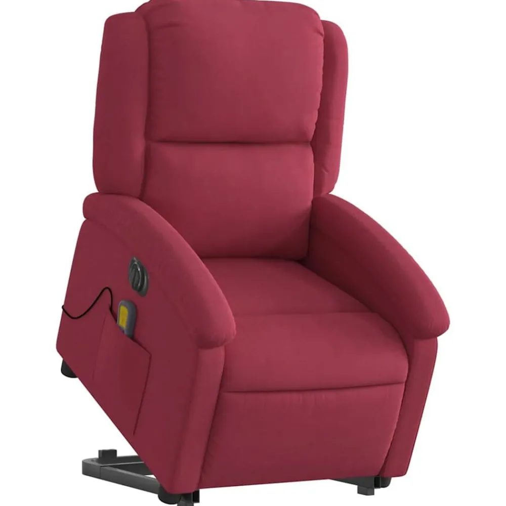 Fauteuils Et Chaises-vidaXL Fauteuil inclinable de massage électrique Rouge bordeaux
