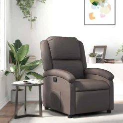 Fauteuils Et Chaises-vidaXL Fauteuil inclinable cuir véritable Marron foncé
