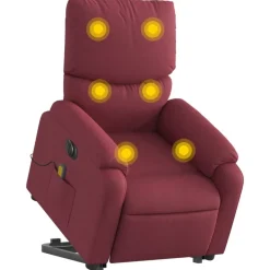 vidaXL Fauteuil inclinable de massage électrique Tissu