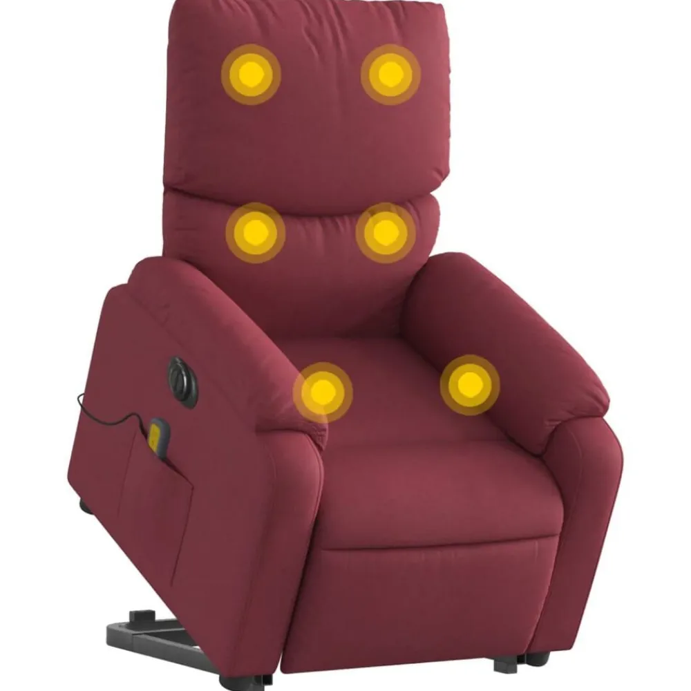 vidaXL Fauteuil inclinable de massage électrique Tissu