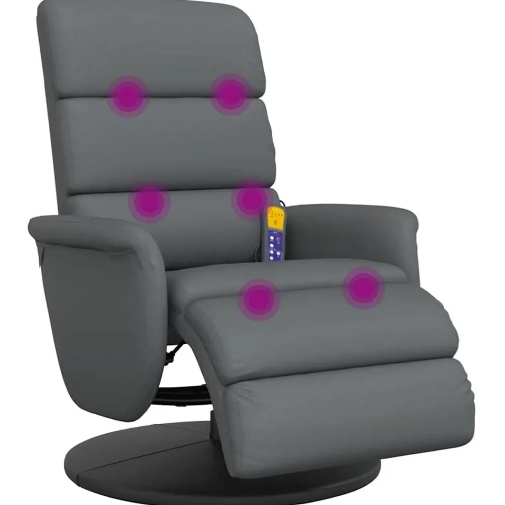 vidaXL Fauteuil inclinable de massage repose-pieds similicuir