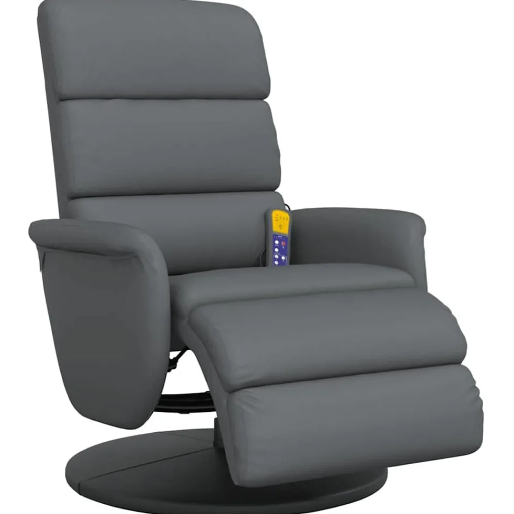 vidaXL Fauteuil inclinable de massage repose-pieds similicuir