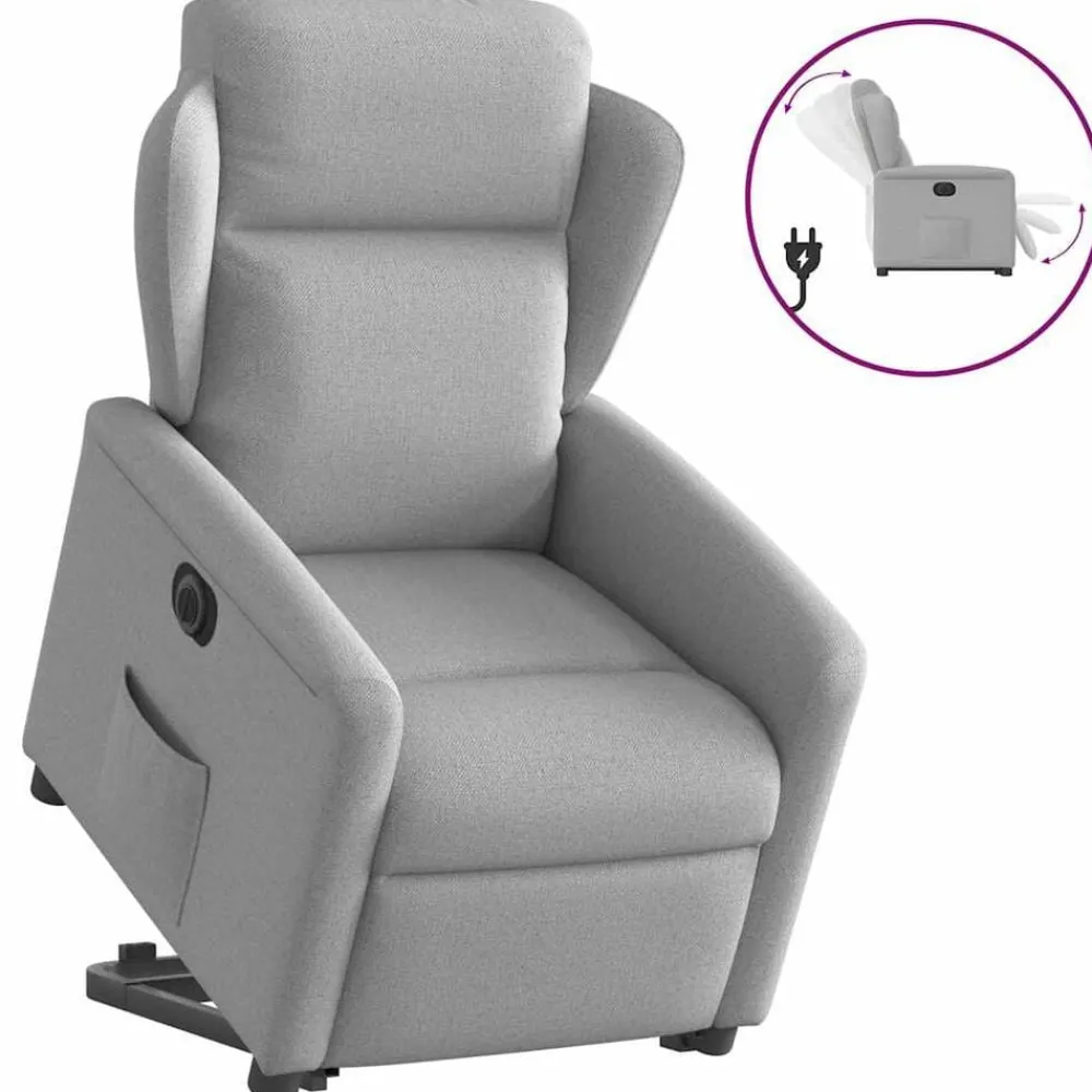 vidaXL Fauteuil inclinable électrique tissu