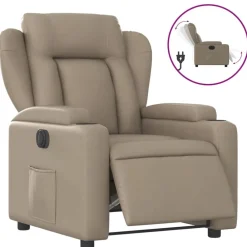 Fauteuils Et Chaises-vidaXL Fauteuil inclinable électrique Similicuir Cappuccino