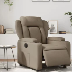 Fauteuils Et Chaises-vidaXL Fauteuil inclinable électrique Similicuir Cappuccino