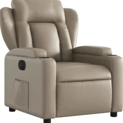 Fauteuils Et Chaises-vidaXL Fauteuil inclinable électrique Similicuir Cappuccino