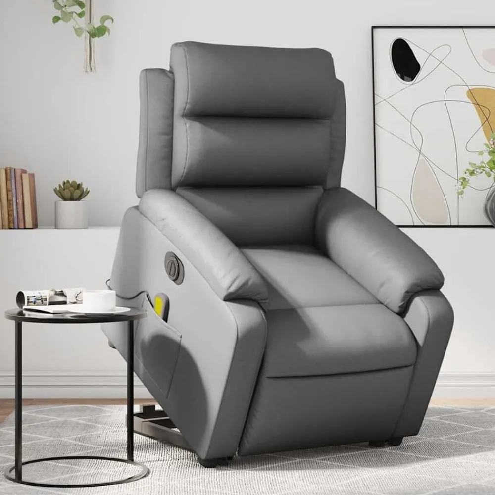 vidaXL Fauteuil inclinable de massage électrique similicuir