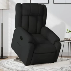 Fauteuils Et Chaises-vidaXL Fauteuil inclinable tissu Noir