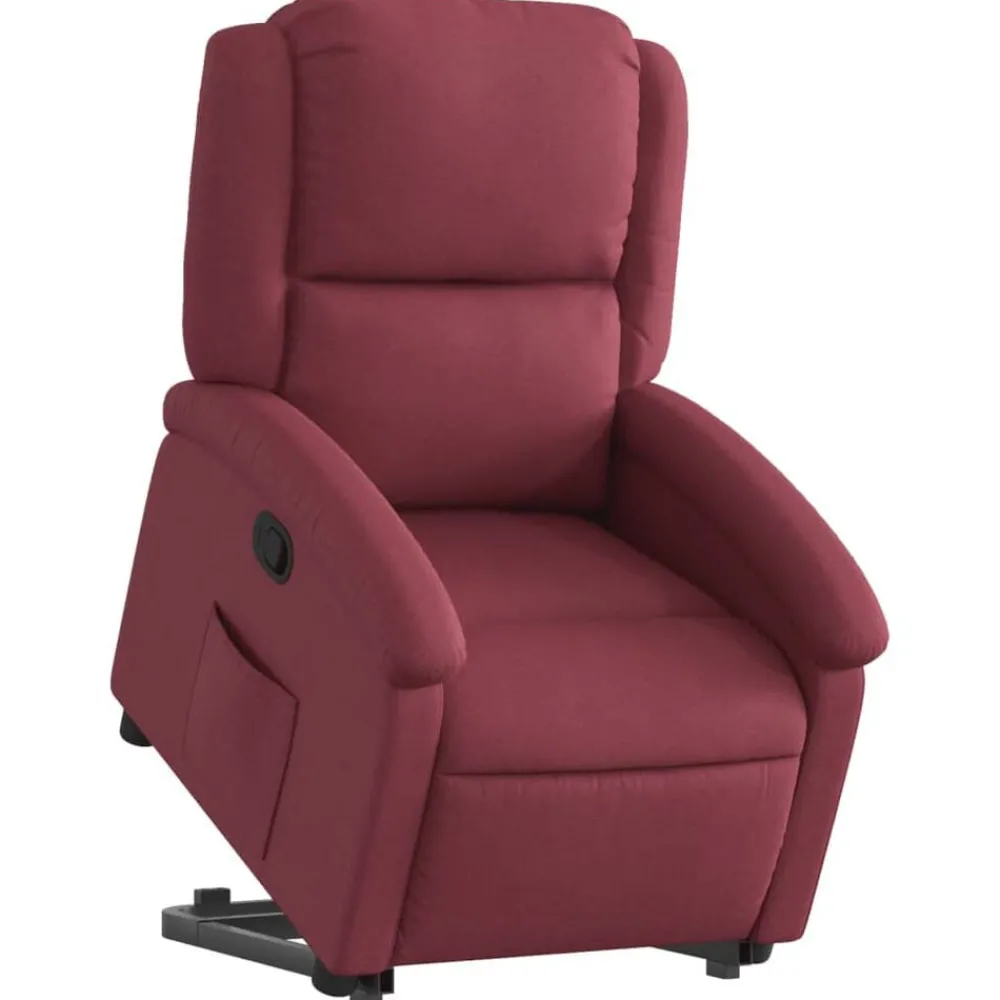 Fauteuils Et Chaises-vidaXL Fauteuil inclinable tissu Rouge bordeaux