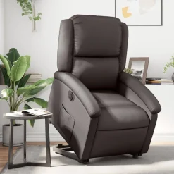vidaXL Fauteuil inclinable électrique cuir véritable