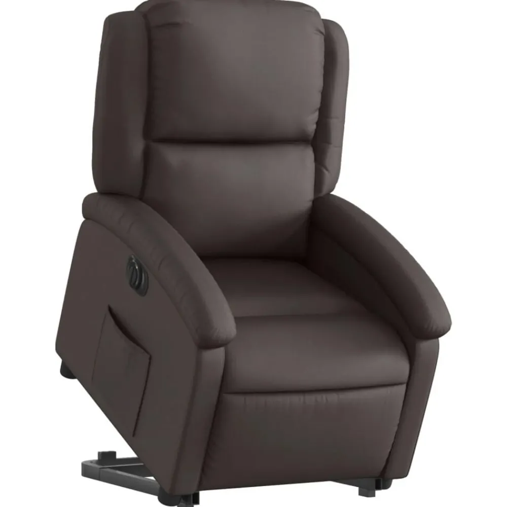 vidaXL Fauteuil inclinable électrique cuir véritable