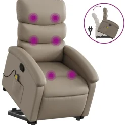 vidaXL Fauteuil inclinable de massage Similicuir