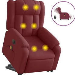 vidaXL Fauteuil inclinable de massage électrique Tissu