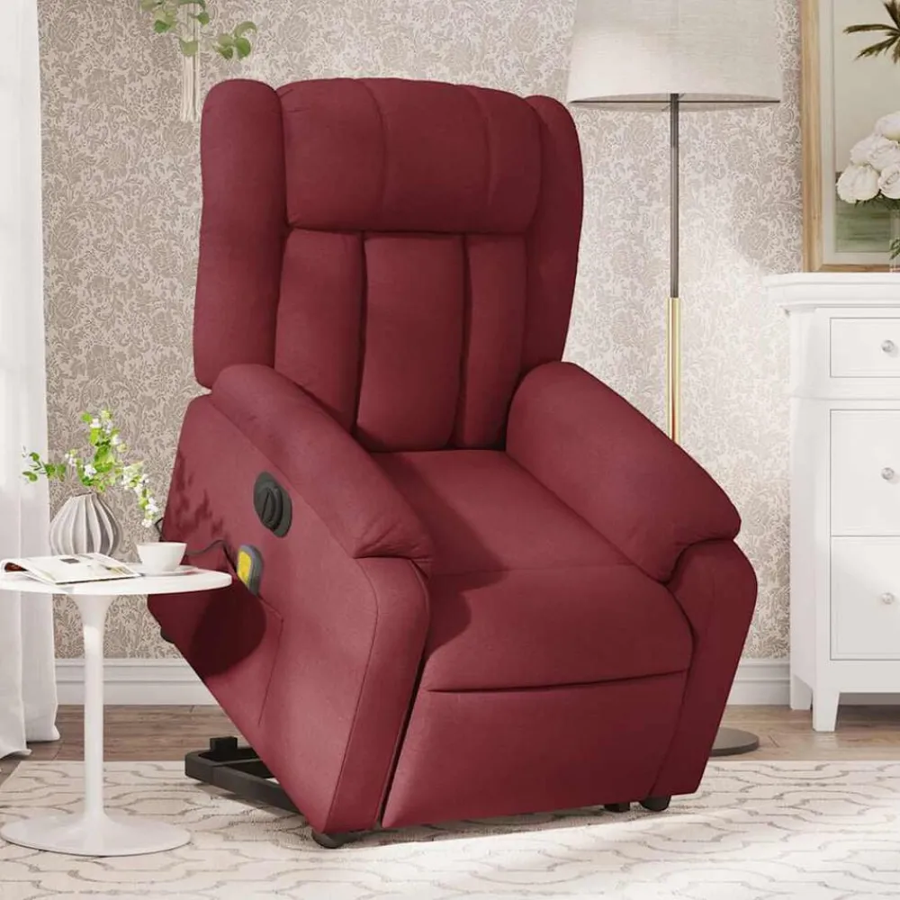 vidaXL Fauteuil inclinable de massage électrique Tissu