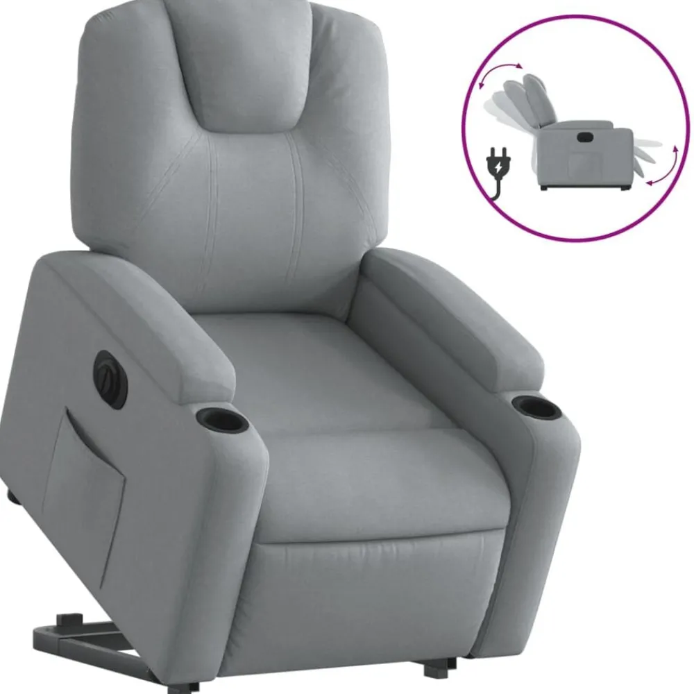 vidaXL Fauteuil inclinable électrique tissu