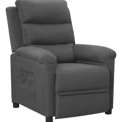 Fauteuils Et Chaises-vidaXL Fauteuil inclinable Tissu Gris foncé
