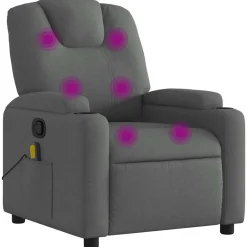 vidaXL Fauteuil inclinable de massage tissu