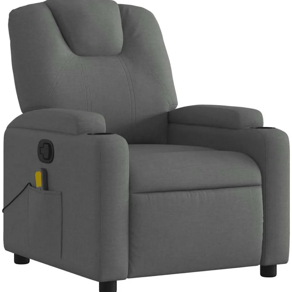 vidaXL Fauteuil inclinable de massage tissu