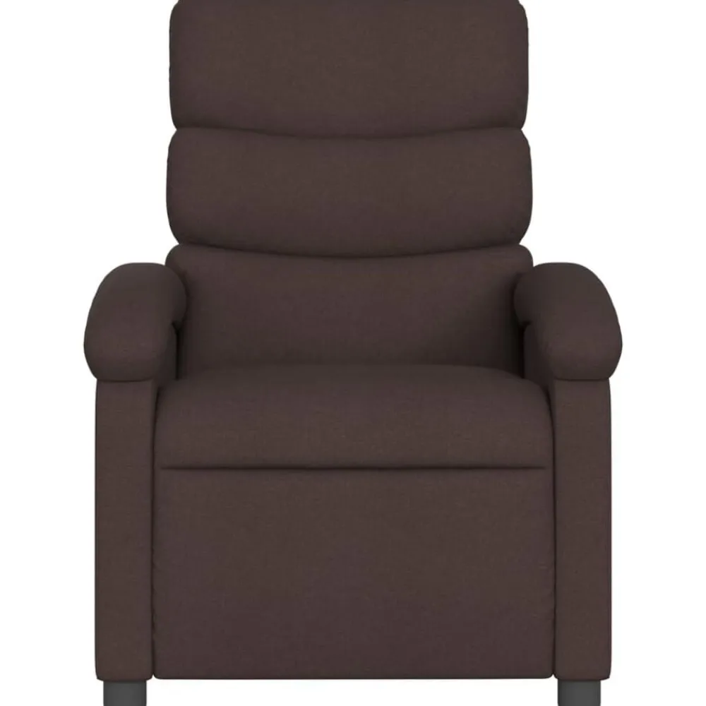 Fauteuils Et Chaises-vidaXL Fauteuil inclinable Tissu Marron foncé