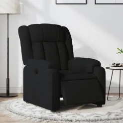 Fauteuils Et Chaises-vidaXL Fauteuil inclinable électrique Tissu Noir