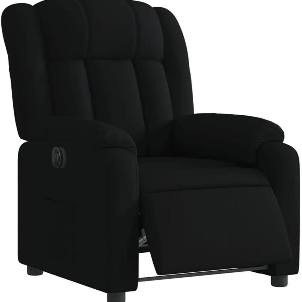 Fauteuils Et Chaises-vidaXL Fauteuil inclinable électrique Tissu Noir