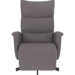 Fauteuils Et Chaises-vidaXL Fauteuil inclinable avec repose-pieds similicuir Gris