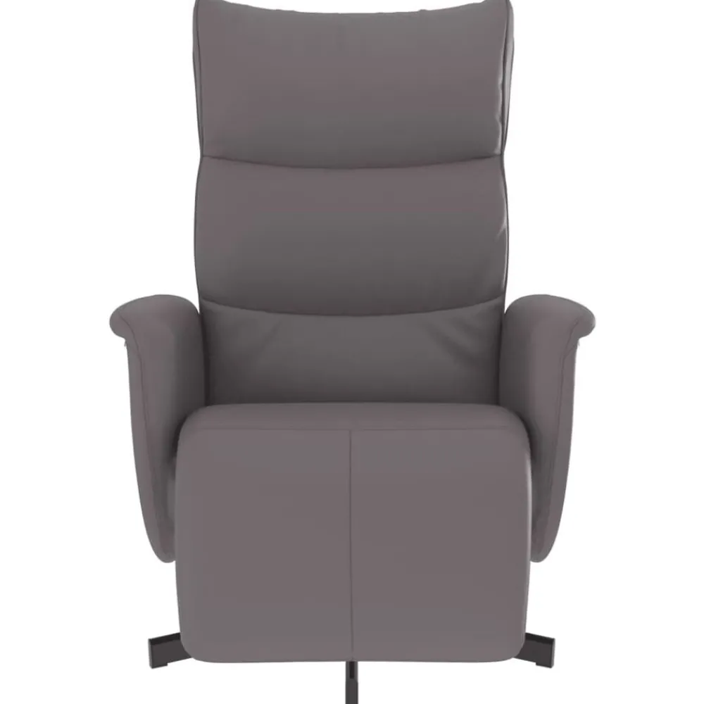 Fauteuils Et Chaises-vidaXL Fauteuil inclinable avec repose-pieds similicuir Gris