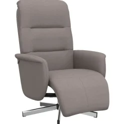 Fauteuils Et Chaises-vidaXL Fauteuil inclinable avec repose-pieds tissu Taupe