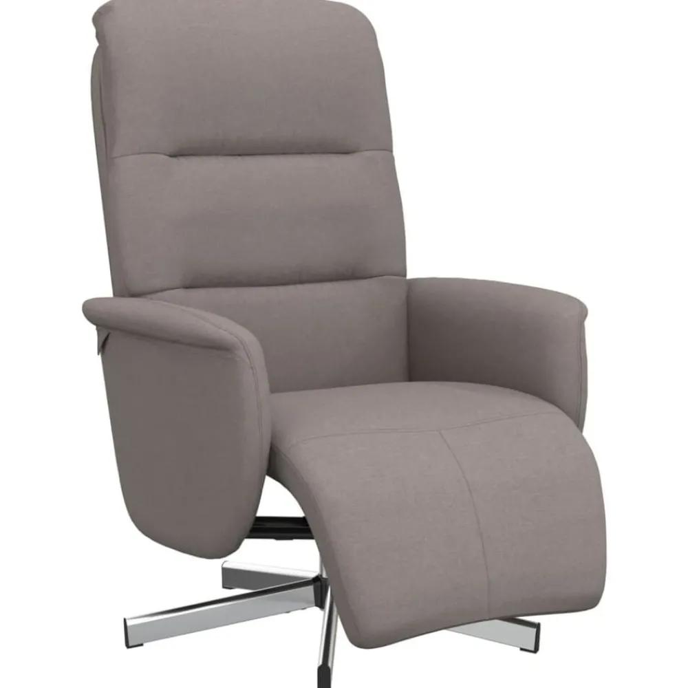 Fauteuils Et Chaises-vidaXL Fauteuil inclinable avec repose-pieds tissu Taupe