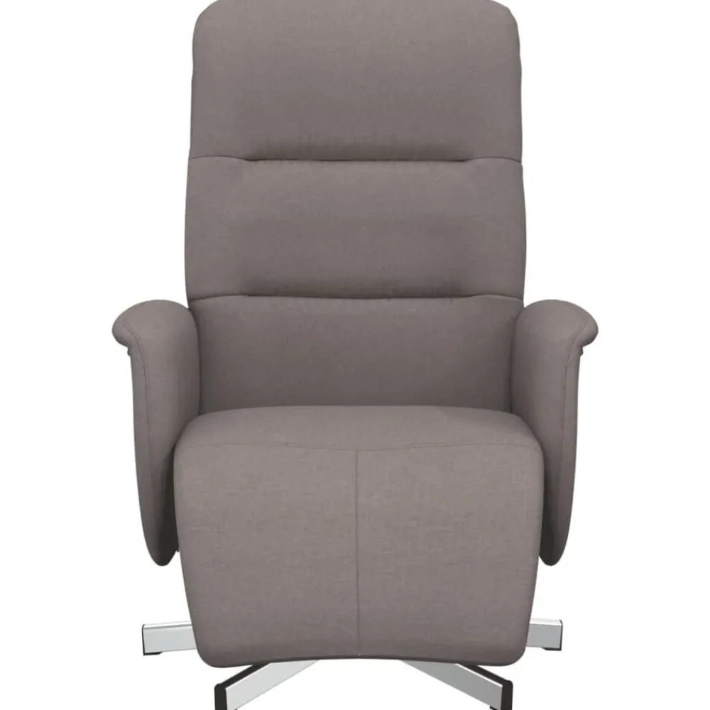 Fauteuils Et Chaises-vidaXL Fauteuil inclinable avec repose-pieds tissu Taupe