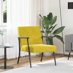 Fauteuils Et Chaises-vidaXL fauteuil 59 x 75 x 78 cm Velours Jaune