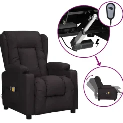 Fauteuils Et Chaises-vidaXL Fauteuil électrique de massage Similicuir Noir