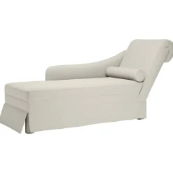 Fauteuils Et Chaises-vidaXL Fauteuil long avec traversin et accoudoir droit crème velours Crème